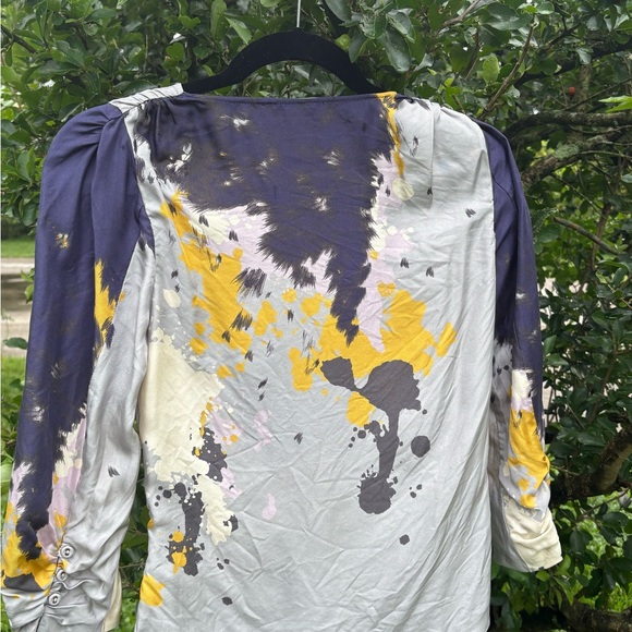 Vintage McQueen silk shirt size 40. Cowl neck, 3/4 length sleeves. - Picture 7 of 7